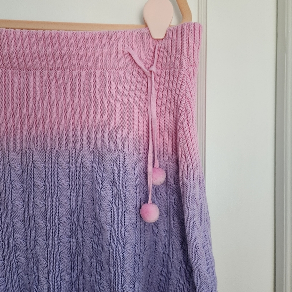 Sugar Thrills Knit Skate Skirt in Pink and Purple Ombre - Picture 2 of 6